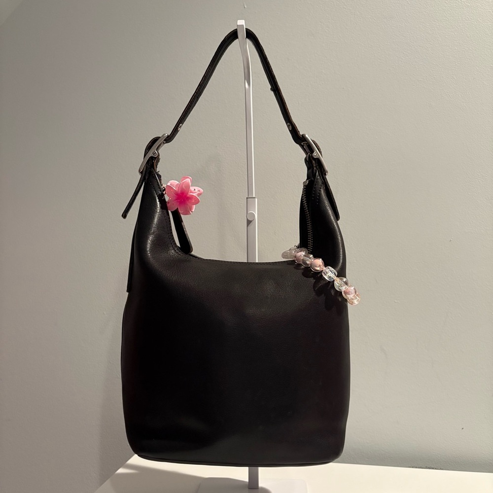 Vintage Coach Black Leather Legacy West Hobo Shoulder Bag